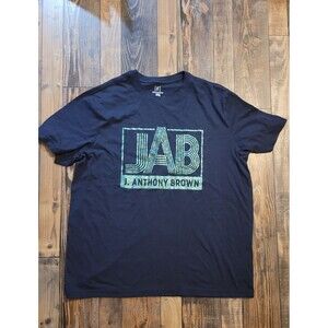 George Navy Blue  J. Anthony Brown Comedian Crewneck Tee Shirt Men Size XL 46-48